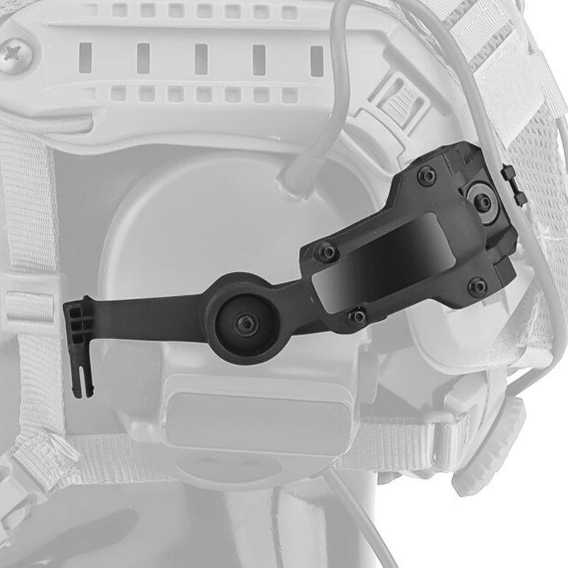 Let Me Be Free-Angle Tactical Headset Rail Mount Compatible with Peltor Comtac Headset Adapter On Team Wendy EXFIL/Flux M-Lok/Ops-Core Fast Arc Rail Adapter, Airsoft Helmet Accessory for Comtac Ⅲ,Ⅱ,Ⅳ,Ⅴ,Ⅵ(BK) - Image 1